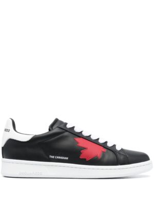 DSQUARED2 Boxer leather low-top sneakers