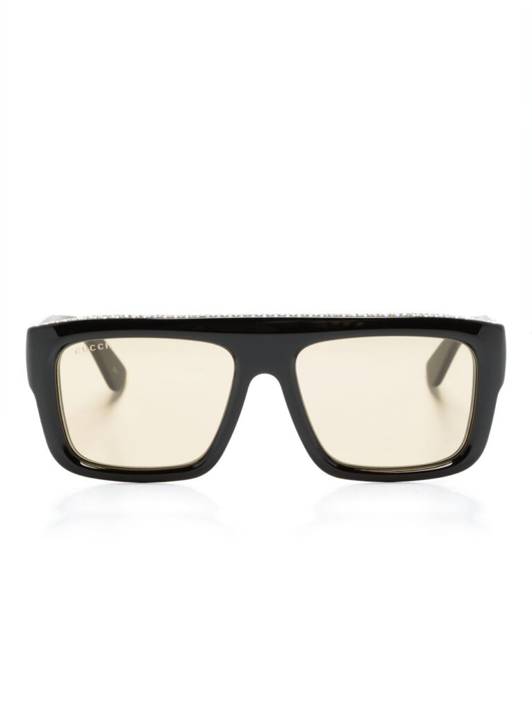 Gucci Eyewear Crystal-embellished square-frame sunglasses