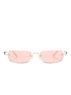 Gucci Eyewear metallic rectangular-frame sunglasses