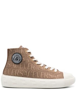 Versace Allover Greca high-top sneakers