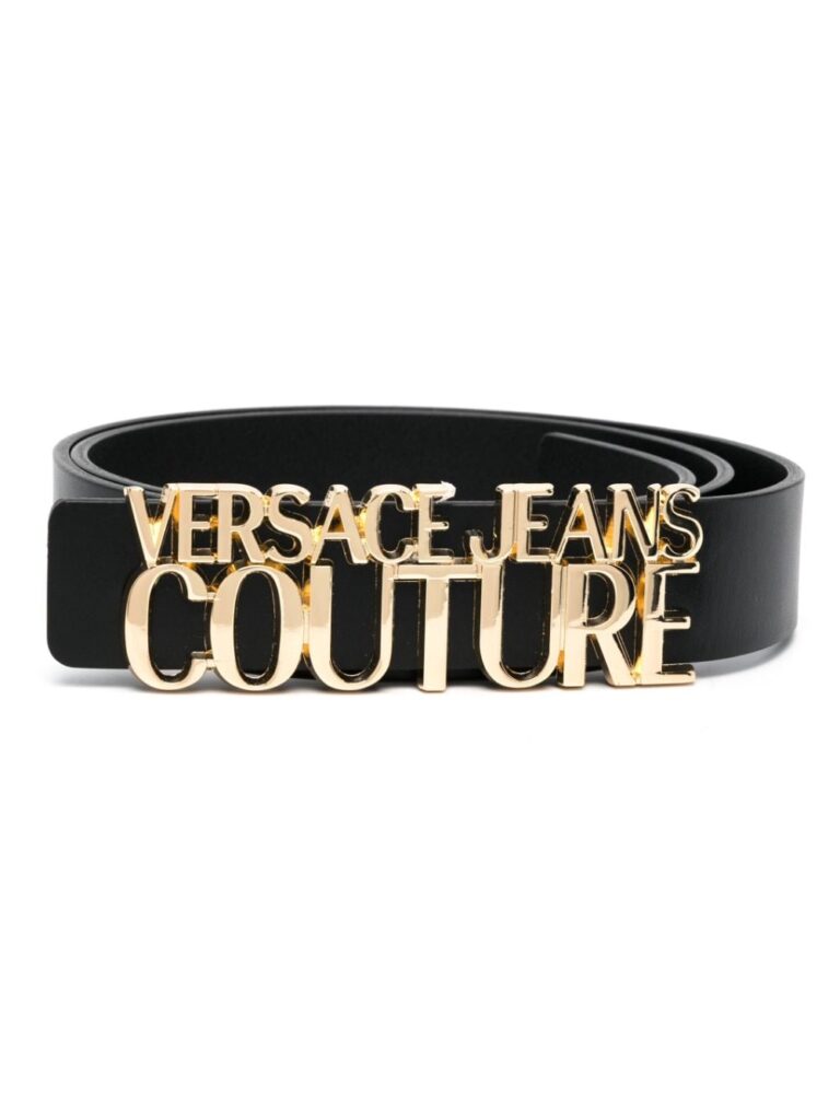 Versace Jeans Couture logo-plaque leather belt