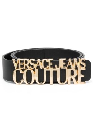 Versace Jeans Couture logo-plaque leather belt