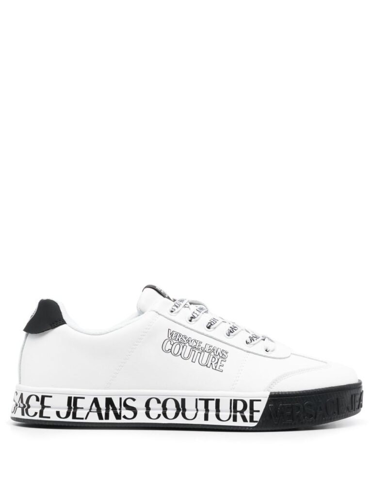 Versace Jeans Couture logo-print leather low-top sneakers
