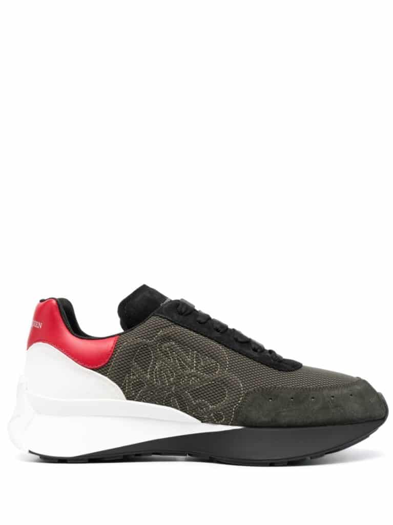 Alexander McQueen logo-embroidered lace-up sneakers