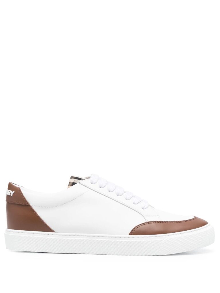 Burberry Vintage Check-pattern leather sneakers