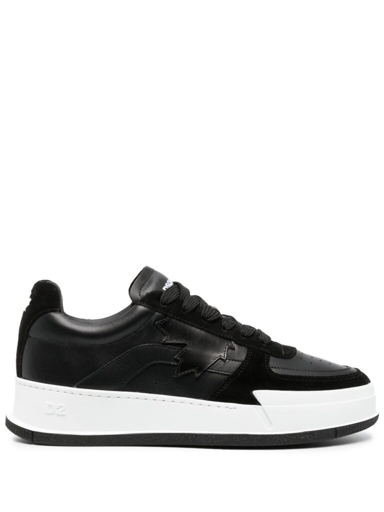 Dsquared2 two-tone lace-up leather sneakers