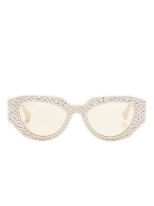 Gucci Eyewear Double G rhinestone-embellished sunglasses