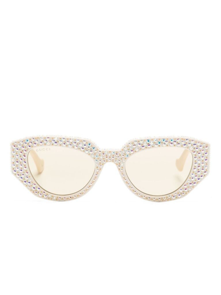 Gucci Eyewear Double G rhinestone-embellished sunglasses