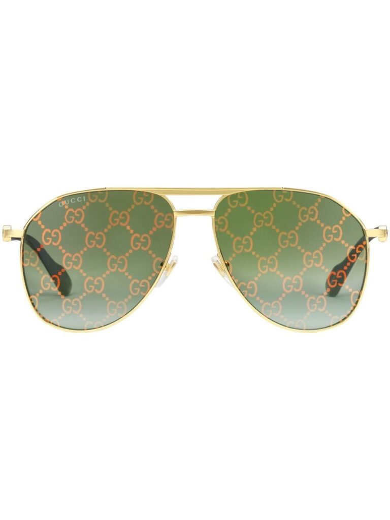 Gucci Eyewear Guccissima pilot-frame sunglasses