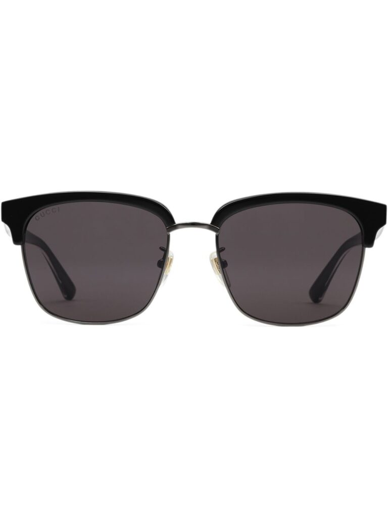 Gucci Eyewear Rectangular-frame metal sunglasses