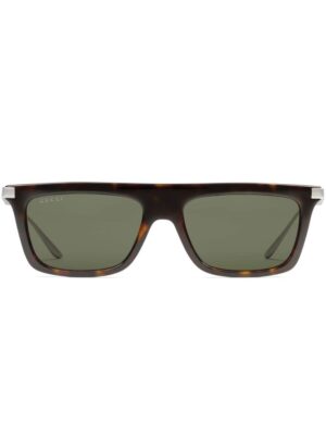 Gucci Eyewear tortoiseshell-effect rectangle-frame sunglasses