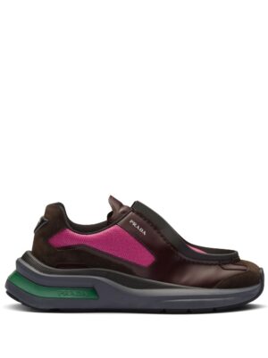 Prada panelled leather chunky sneakers
