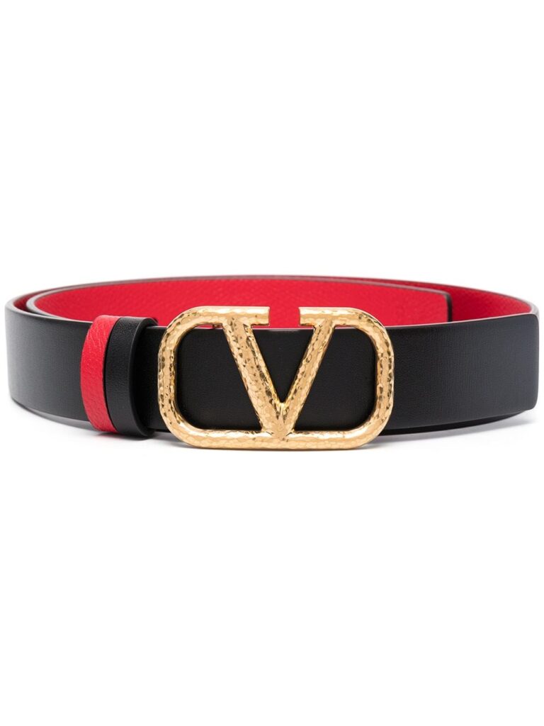 Valentino Garavani VLOGO leather buckle belt