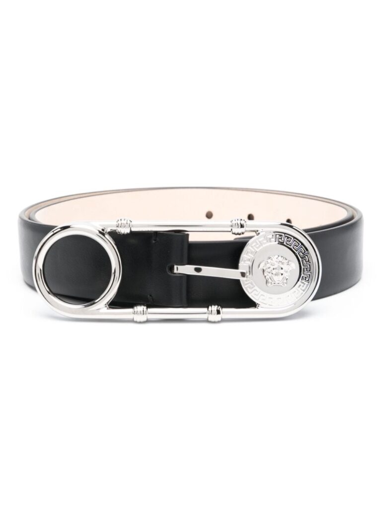 Versace Safety Pin leather belt