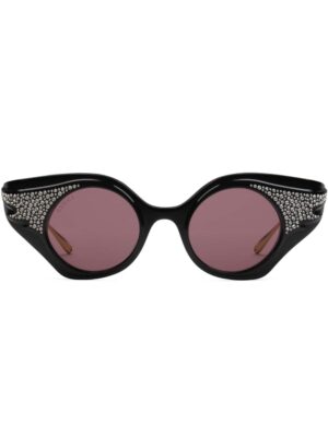 Gucci Eyewear crystal-embellished butterfly-frame sunglasses