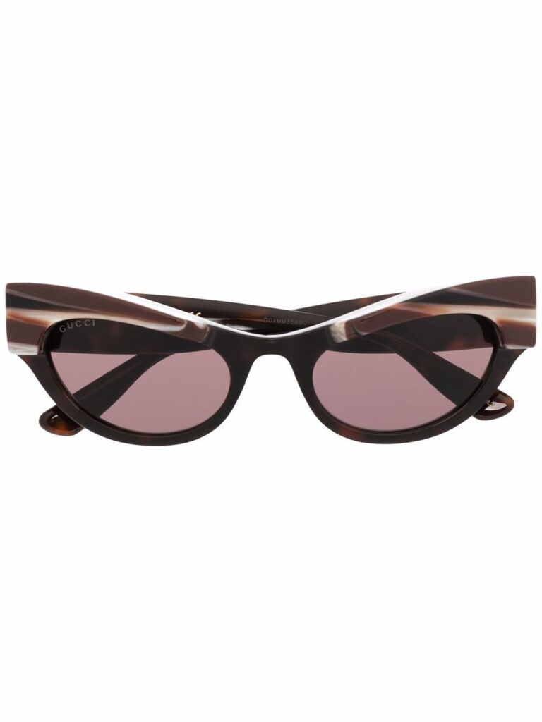 Gucci Eyewear logo-print cat eye-frame sunglasses