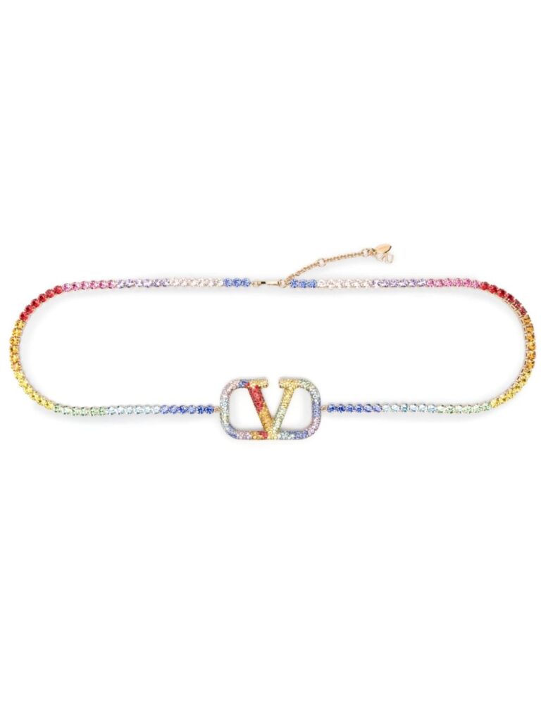 Valentino Garavani VLogo Signature crystal-embellished belt