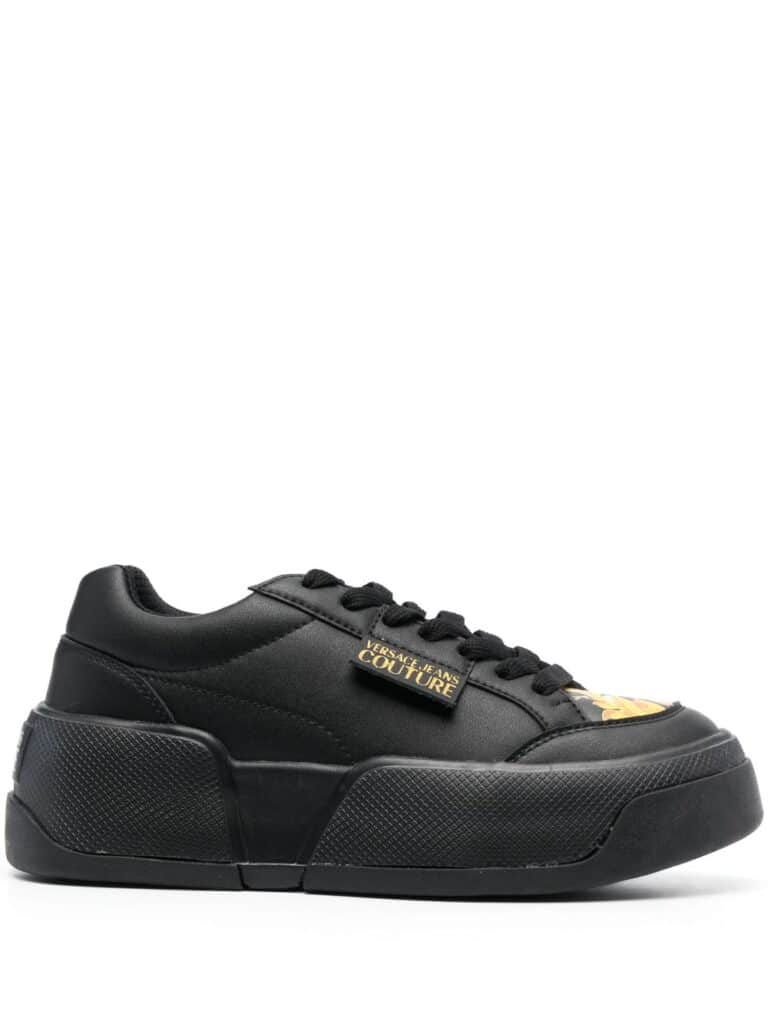 Versace Jeans Couture logo-patch round-toe sneakers