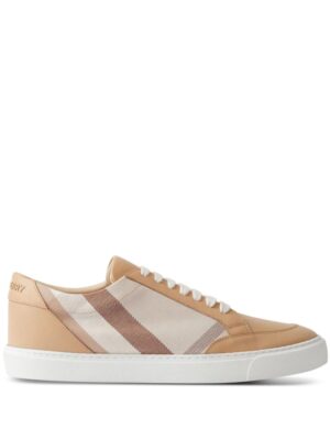 Burberry check cotton-leather sneakers