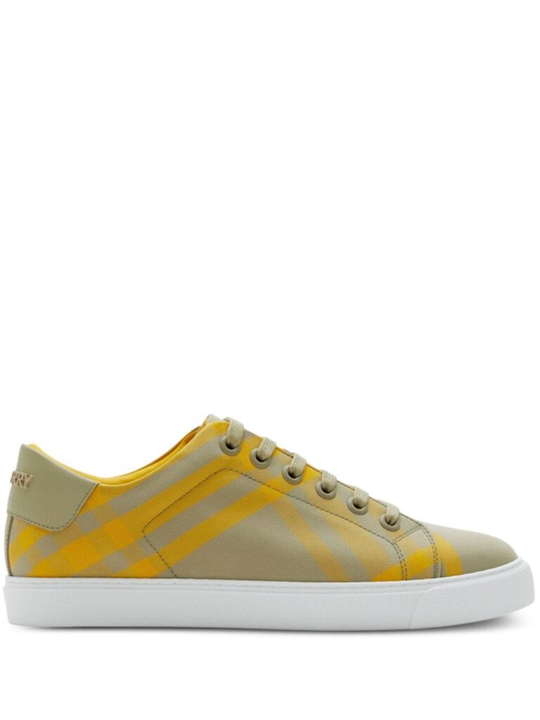 Burberry checked low-top canvas sneakers