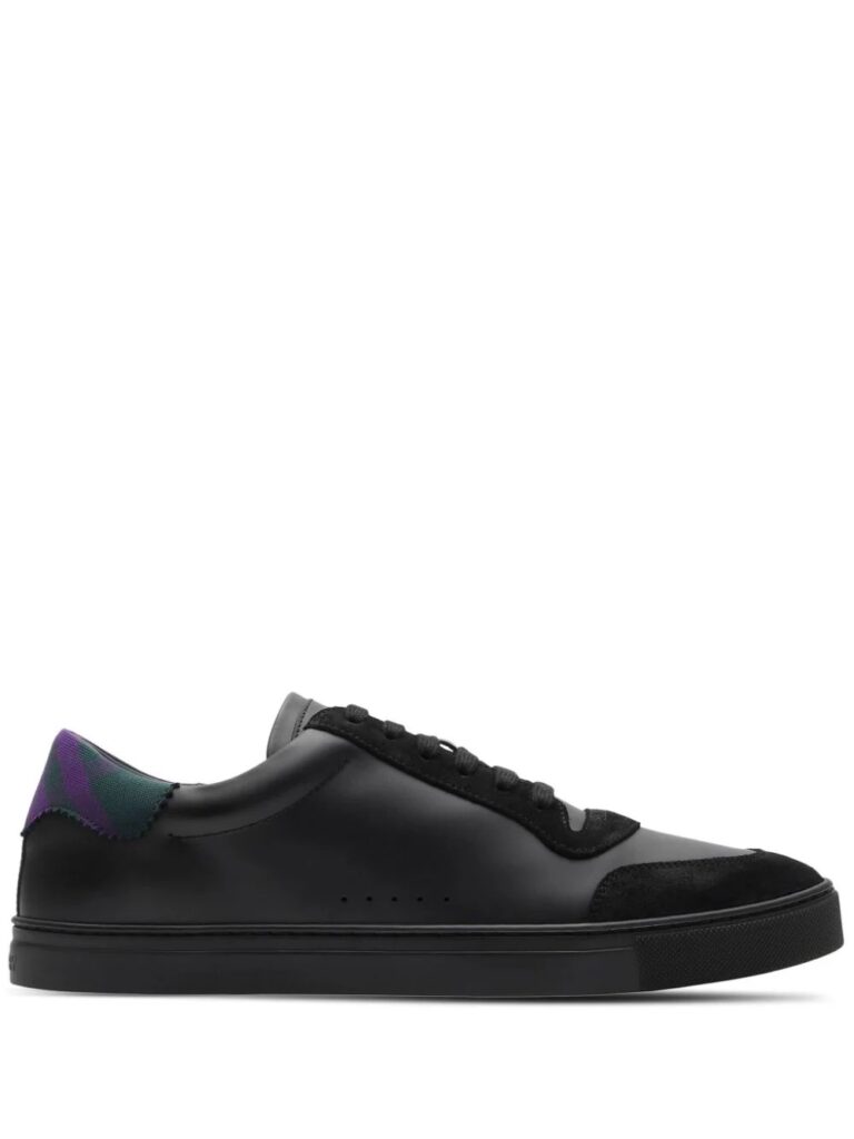 Burberry round-toe leather sneakers