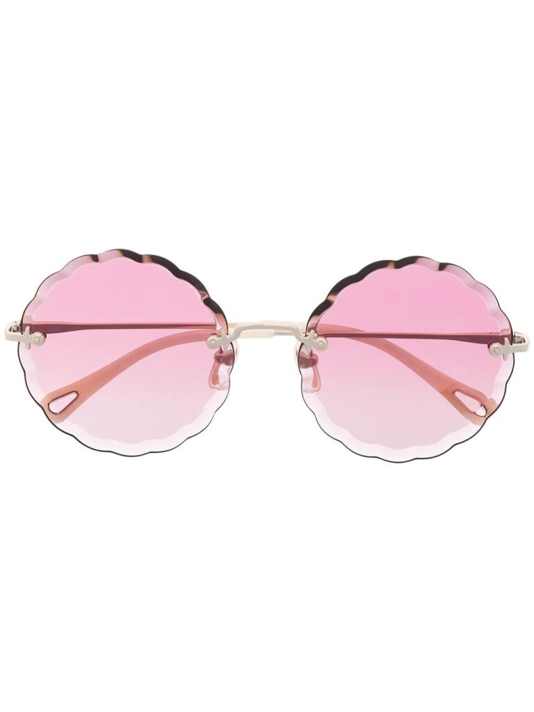Chloé Eyewear Rosie round frame metal sunglasses