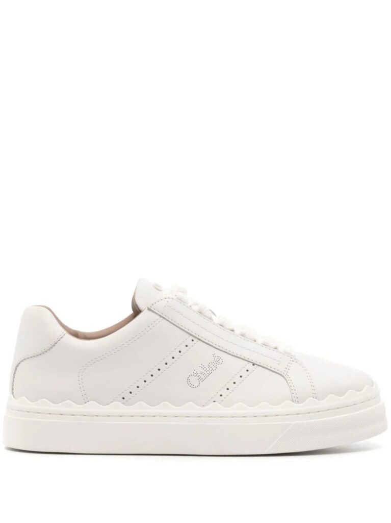 Chloé Lauren lace-up leather sneakers