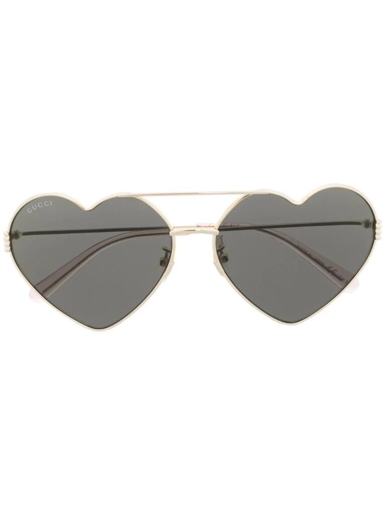 Gucci Eyewear heart-frame wire sunglasses