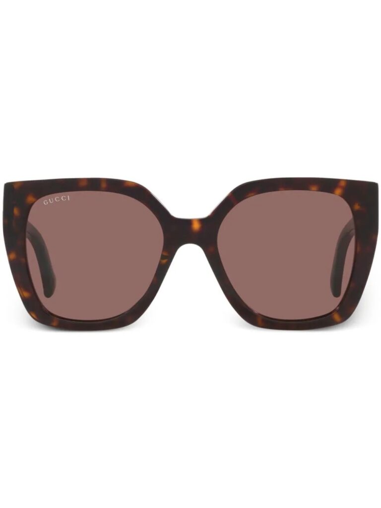 Gucci Eyewear tortoiseshell oversized-frame sunglasses