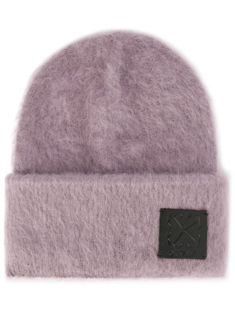 Off-White Arrow-patch knitted beanie