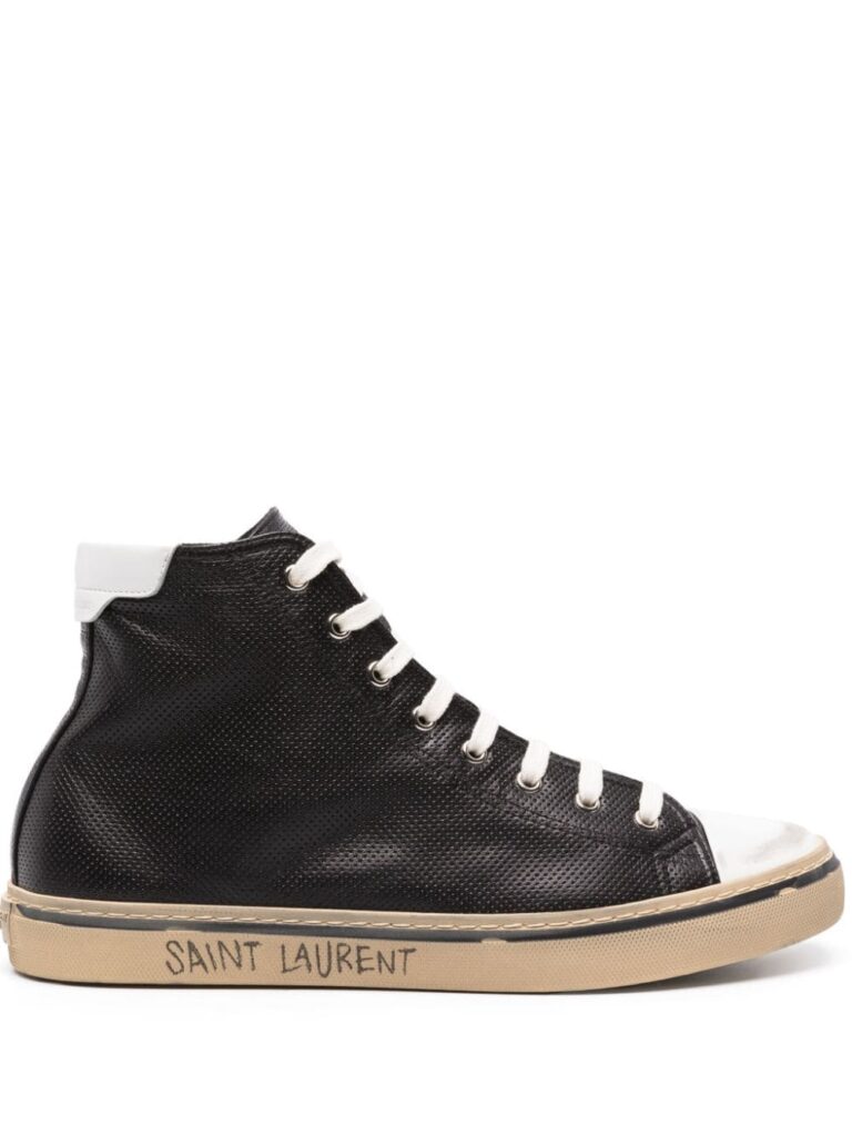 Saint Laurent Malibu lace-up leather sneakers