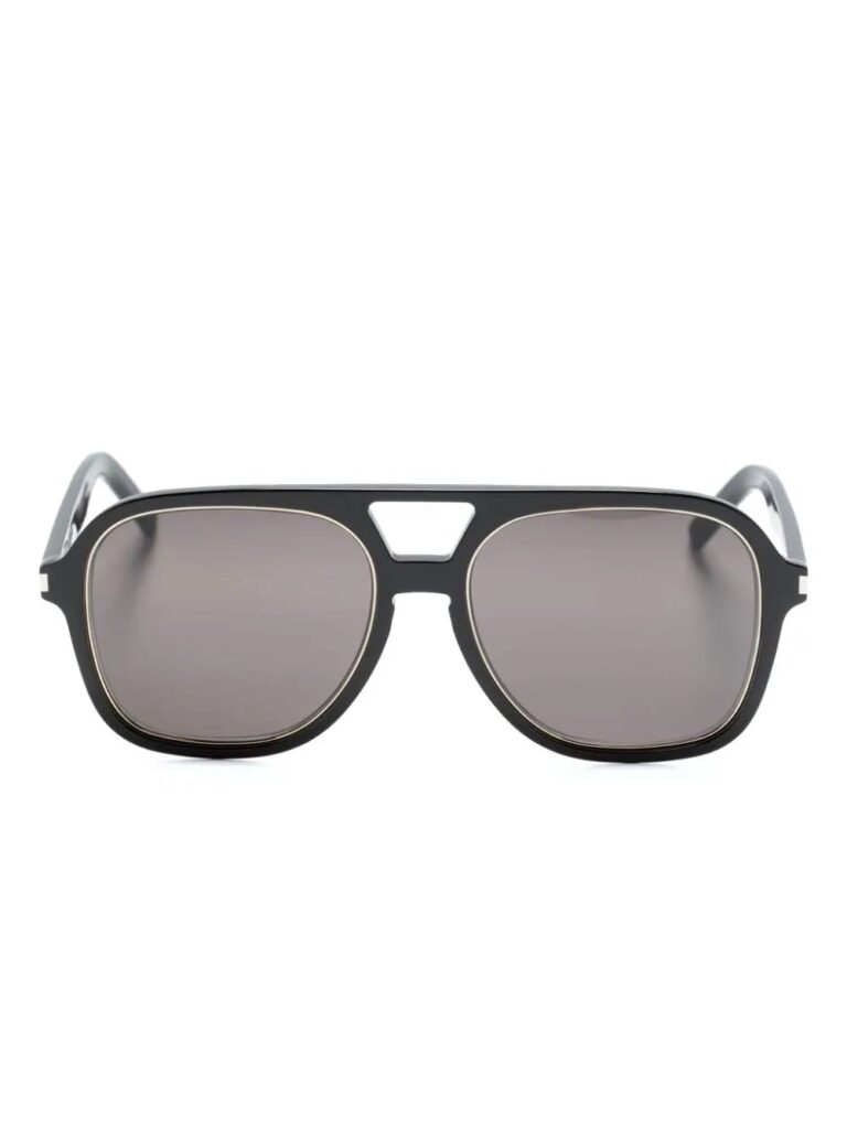 Saint Laurent double-bridge oversize-frame sunglasses