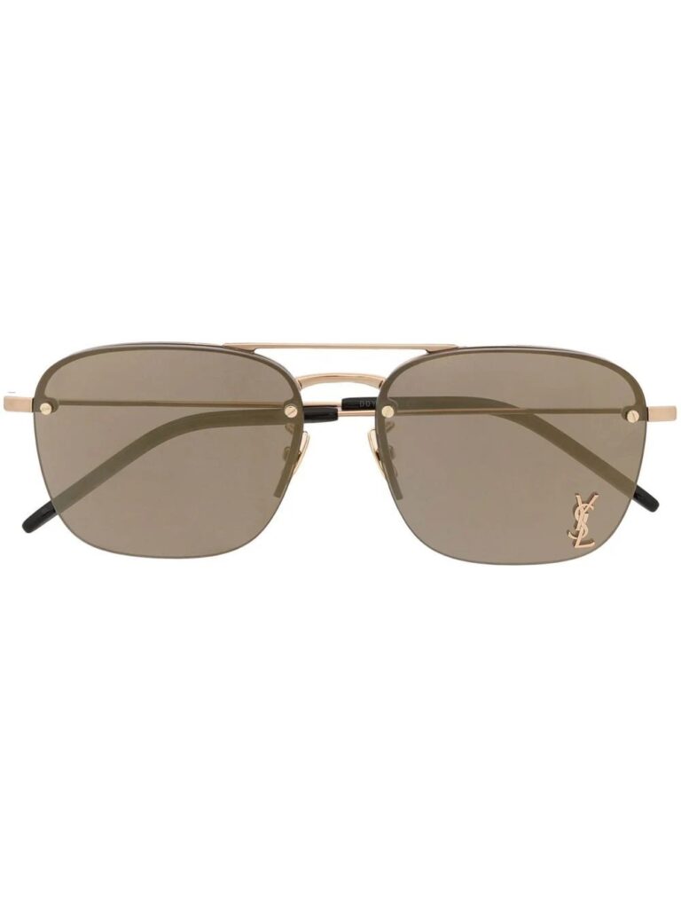 Saint Laurent pilot-frame double-bridge sunglasses