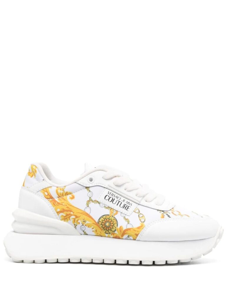 Versace Jeans Couture logo-patch almond-toe sneakers