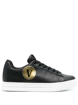 Versace Jeans Couture logo-patch round-toe sneakers