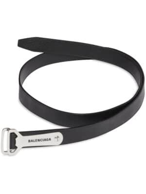 Balenciaga engraved-logo belt