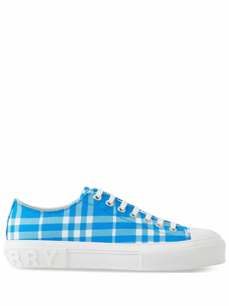 Burberry plaid cotton sneakers
