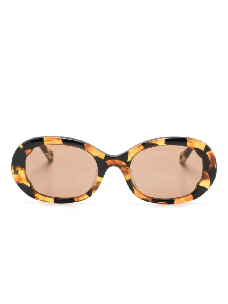 Chloé Eyewear logo-engraved oval-frame subnglasses