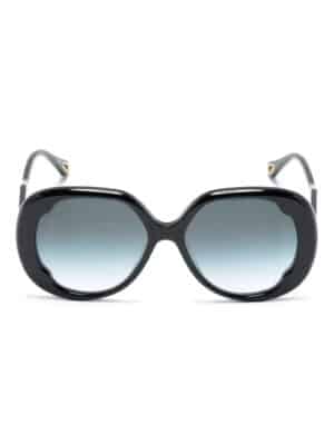 Chloé Eyewear logo-lettering oversize-frame sunglasses