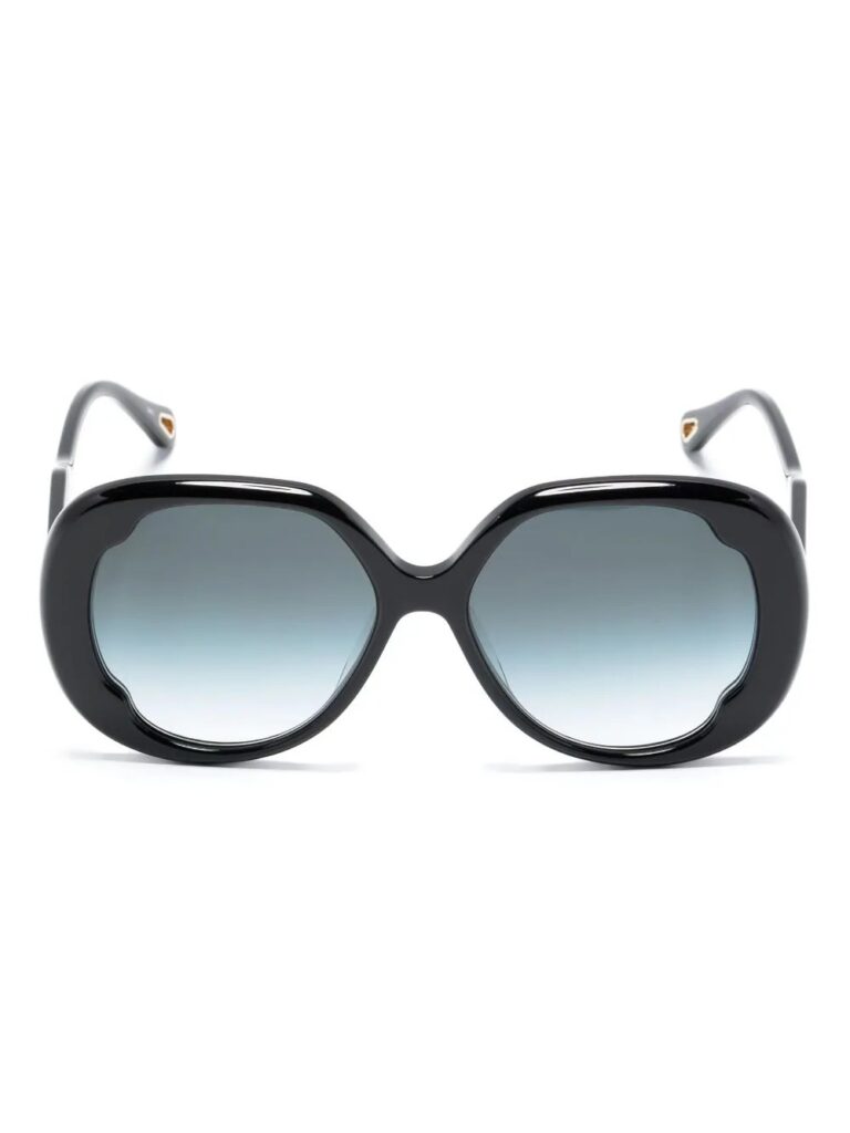 Chloé Eyewear logo-lettering oversize-frame sunglasses