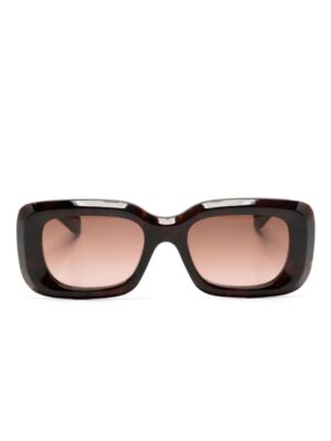 Chloé Eyewear logo-print rectangle-frame sunglasses