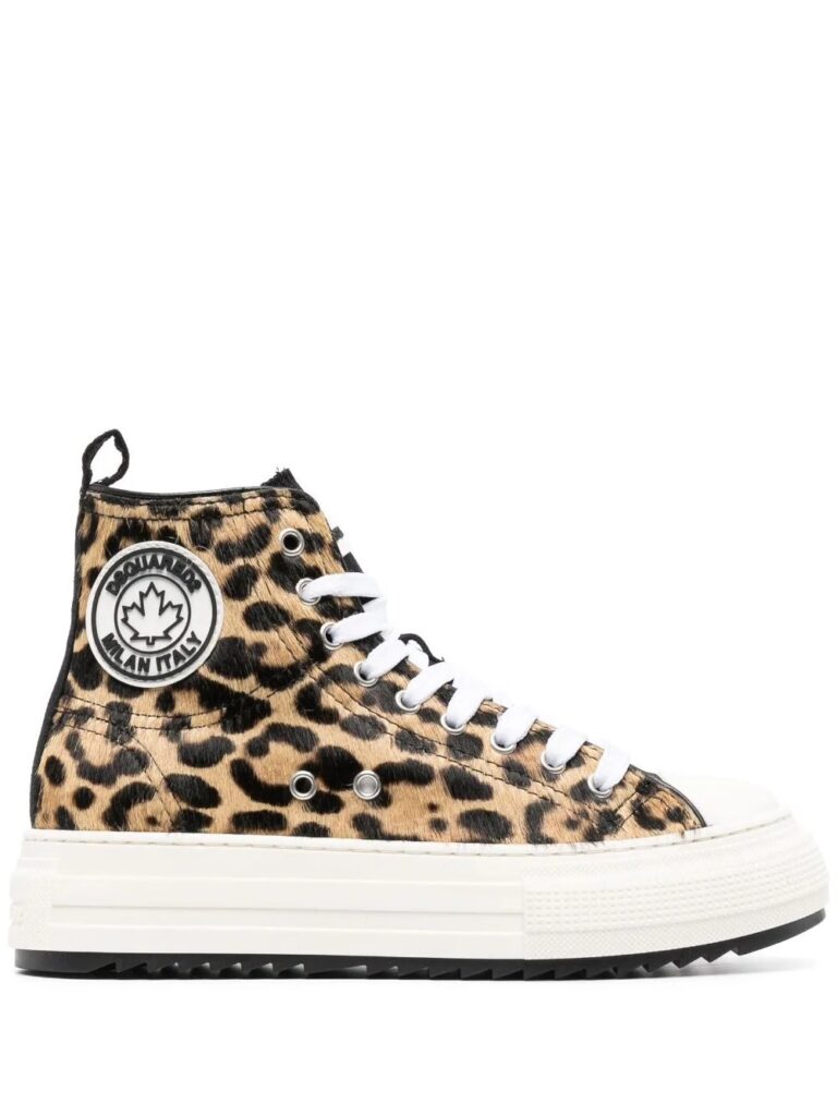 Dsquared2 leopard-print high-top sneakers