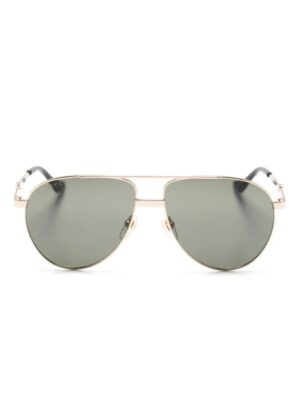 Gucci Eyewear Web-detail pilot-frame sunglasses