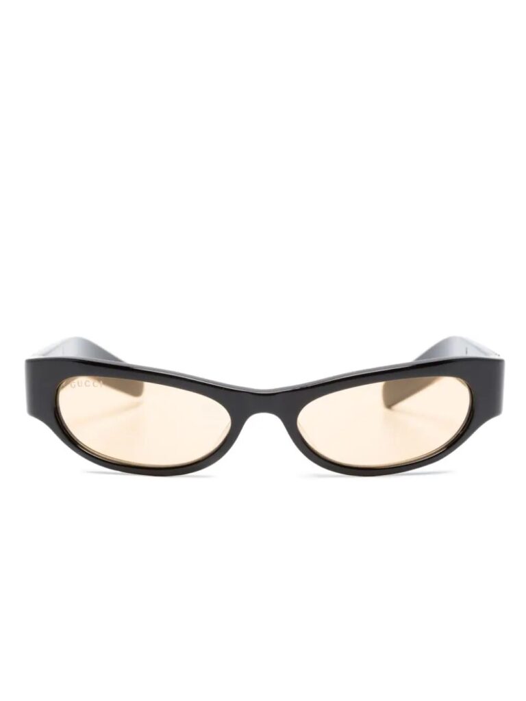 Gucci Eyewear logo-engraved oval-frame sunglasses