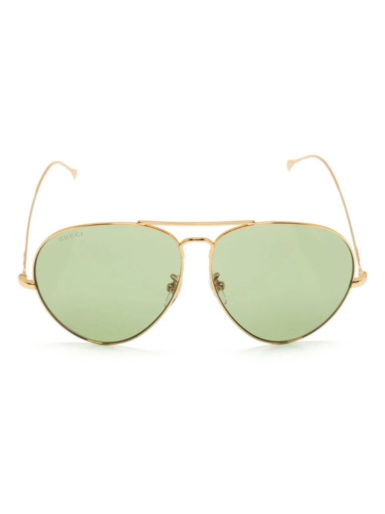 Gucci Eyewear logo-lettering pilot-frame sunglasses