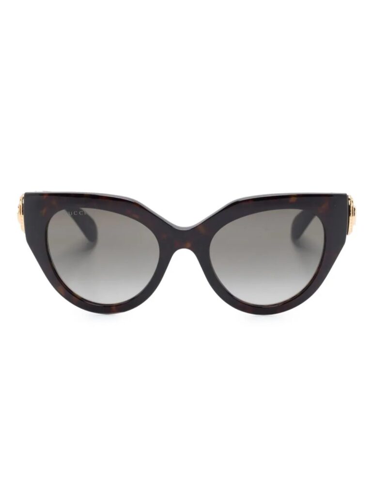 Gucci Eyewear logo-plaque cat eye-frame sunglasses