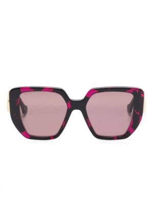 Gucci Eyewear logo-plaque oversize sunglasses