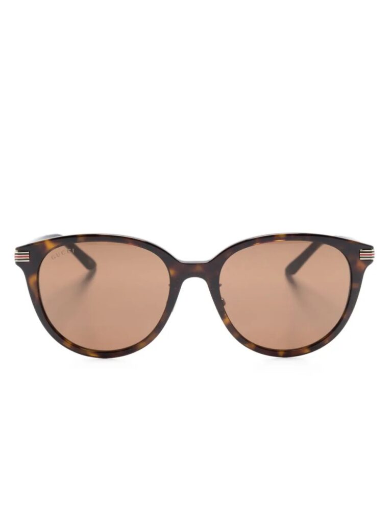 Gucci Eyewear logo-plaque round-frame sunglasses