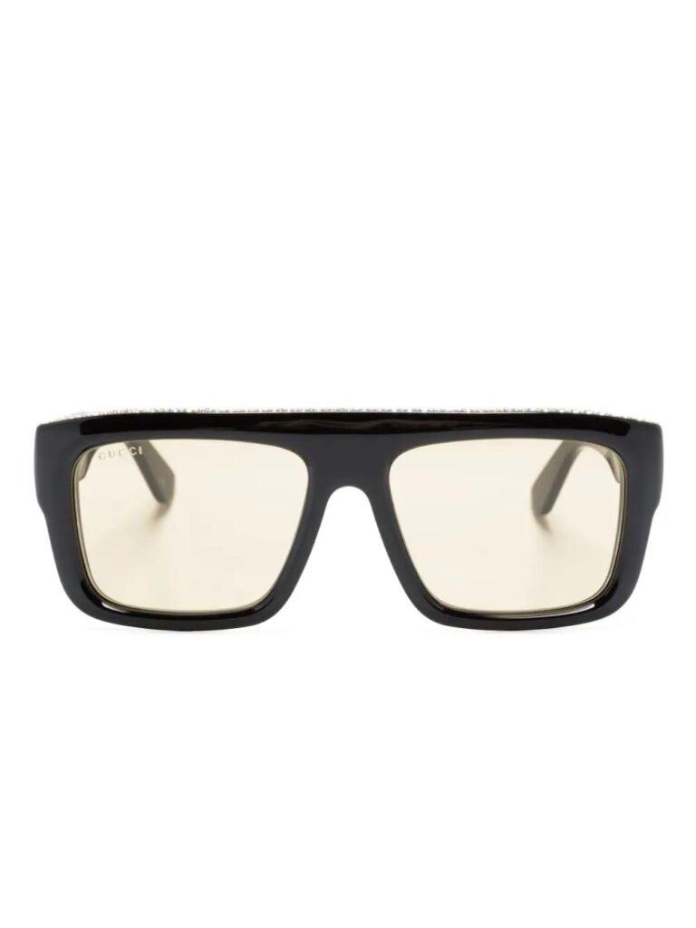 Gucci Eyewear logo-print crystal-embellished sunglasses