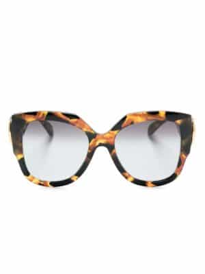 Gucci Eyewear tortoiseshell-effect oversize-frame sunglasses